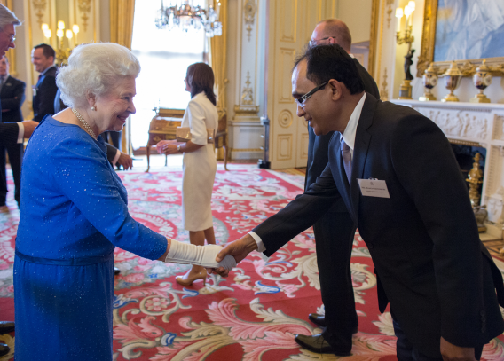 Mamun Chowdhury receiving the Queen's Award for Enterprise